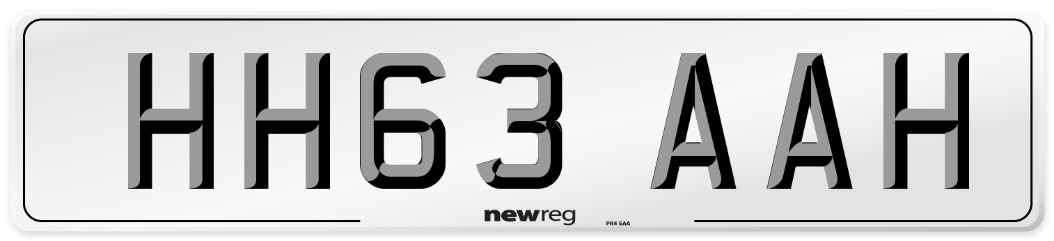 HH63 AAH Number Plate from New Reg
